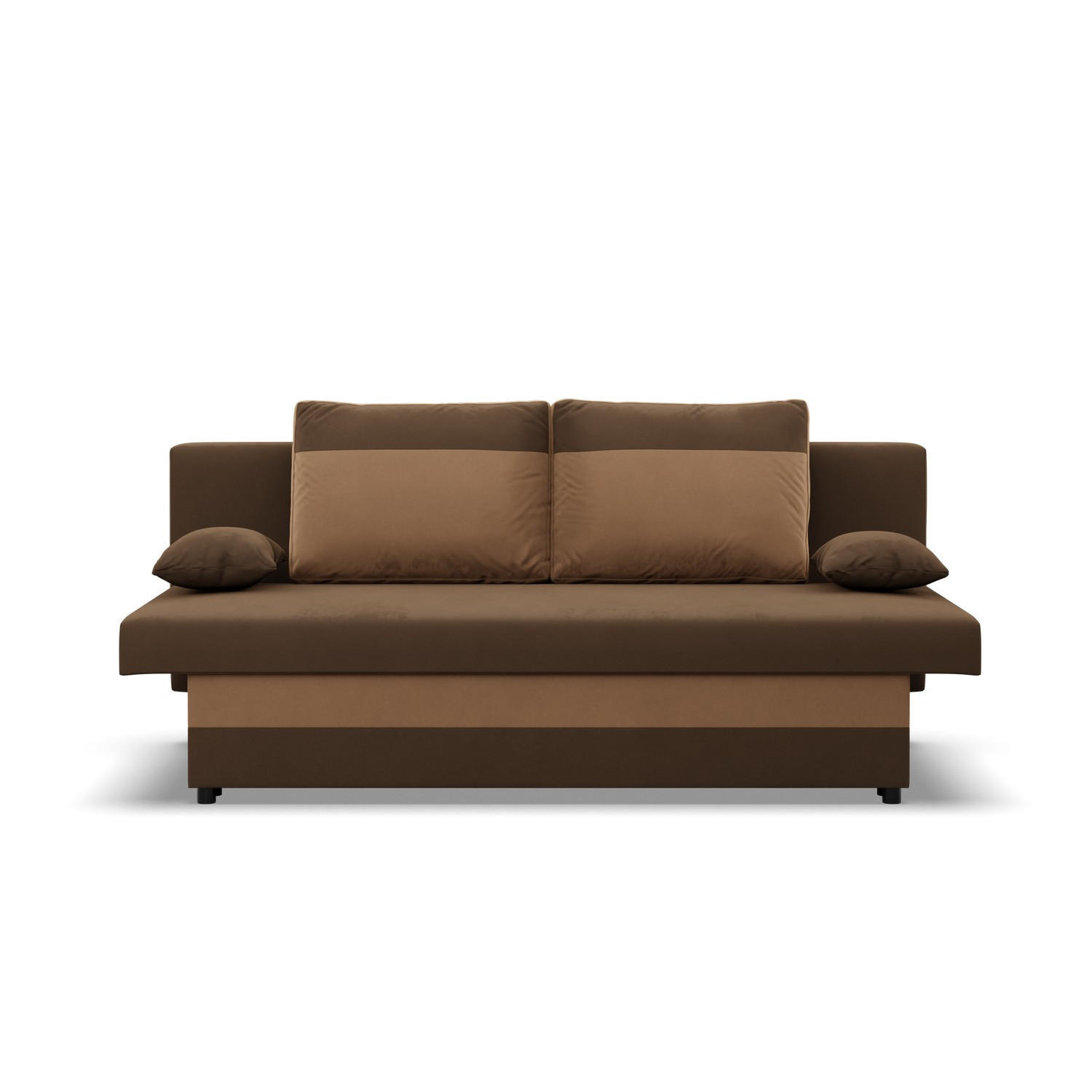 SOFA 3-SITZER MIT SCHLAFFUNKTION NOLA BONELL Braun - Braun, Textil (91/92/191cm) - Mebligo