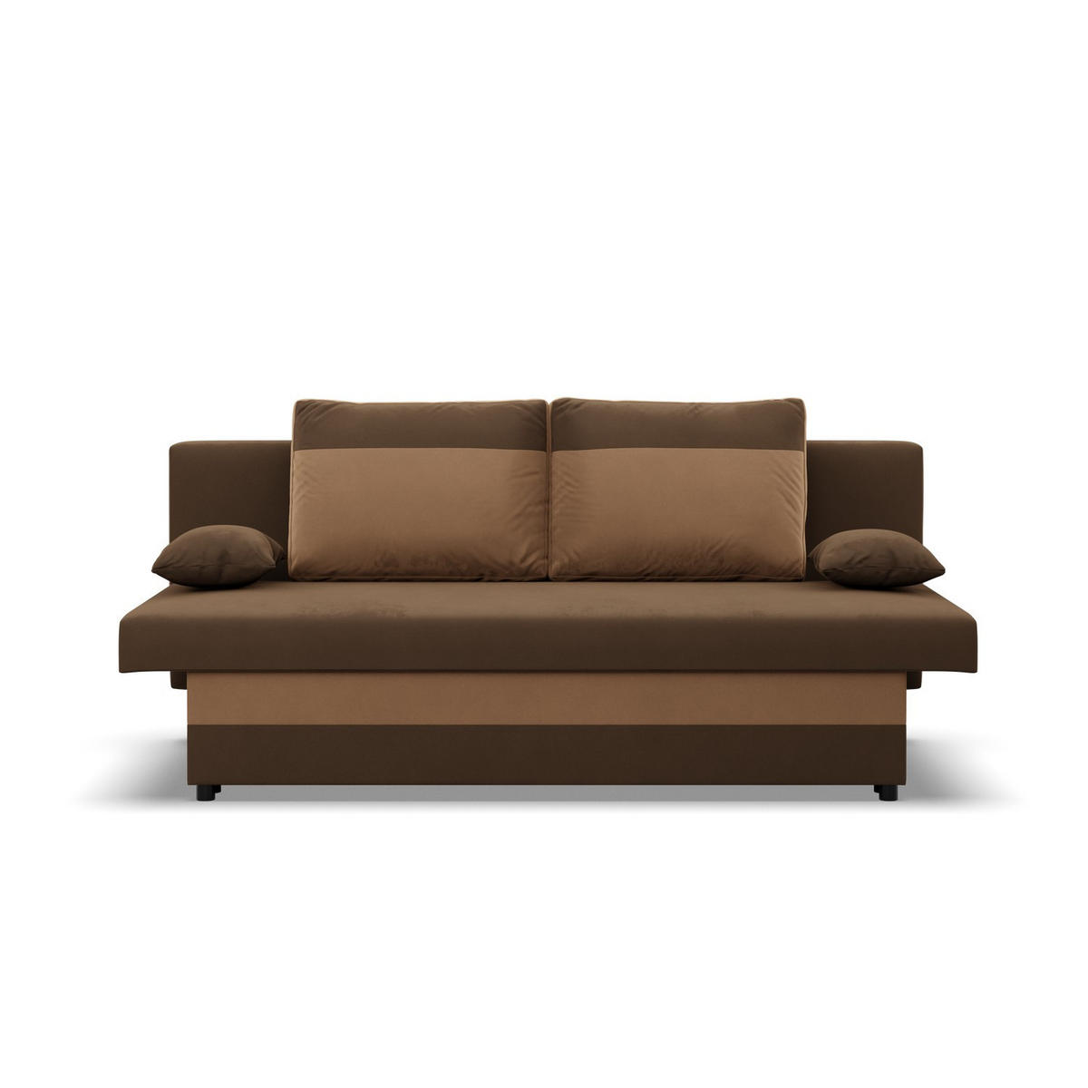 SOFA 3-SITZER MIT SCHLAFFUNKTION NOLA Braun - Braun, Textil (86/85/191cm) - Mebligo