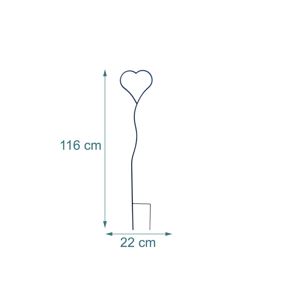 2XRANKHILFE - Schwarz, Metall (22/116/1cm) - Relaxdays