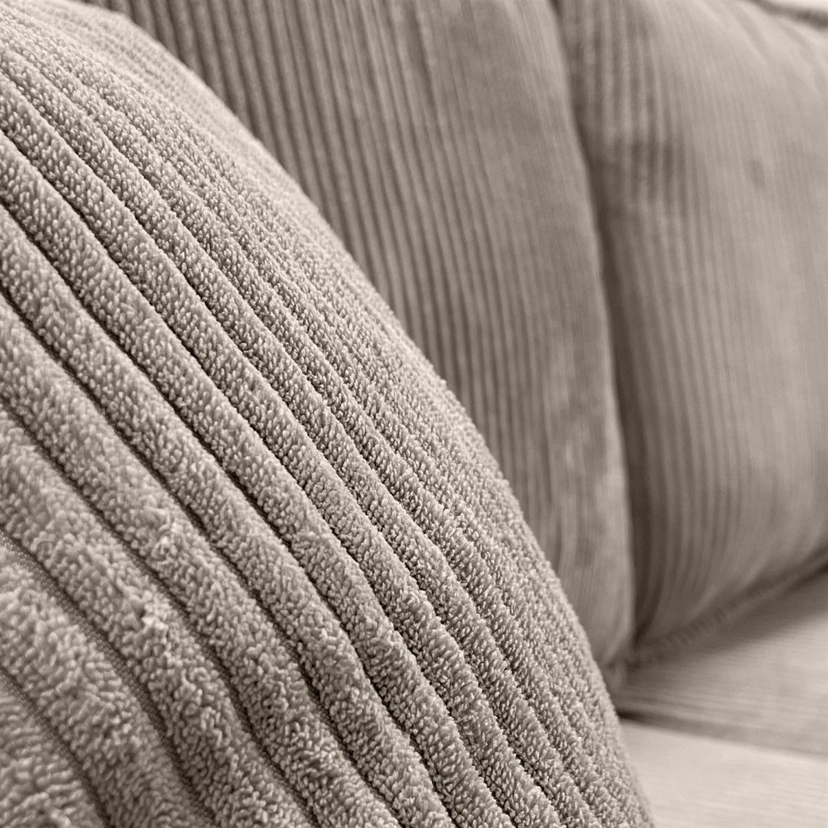 ECKSOFA Gepolstertes CARLO XL Cord mit Schlaffunktion und Bettkasten, Poso 02 - Beige, Textil (277/143cm) - Lookway