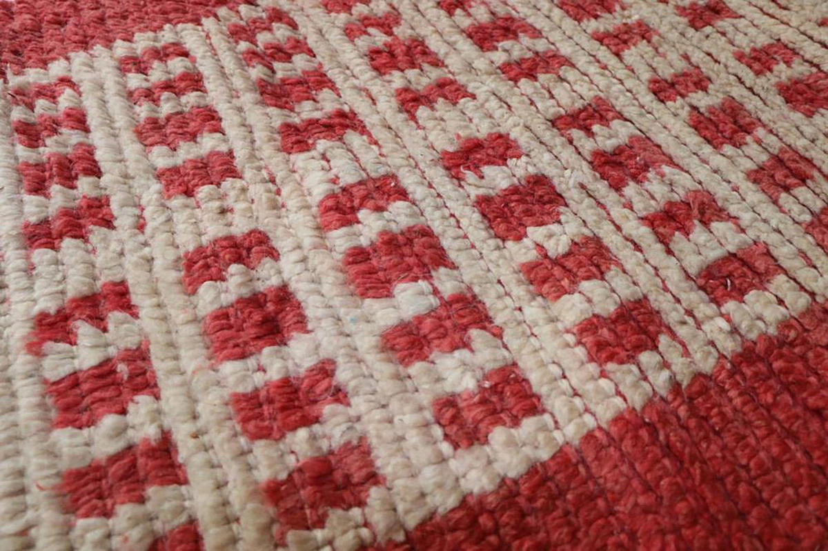 BERBERTEPPICH Teppichläufer marokkanisch aus reiner Wolle 140x 200 cm - Rot, Naturmaterialien (140/200cm) - AFK Living