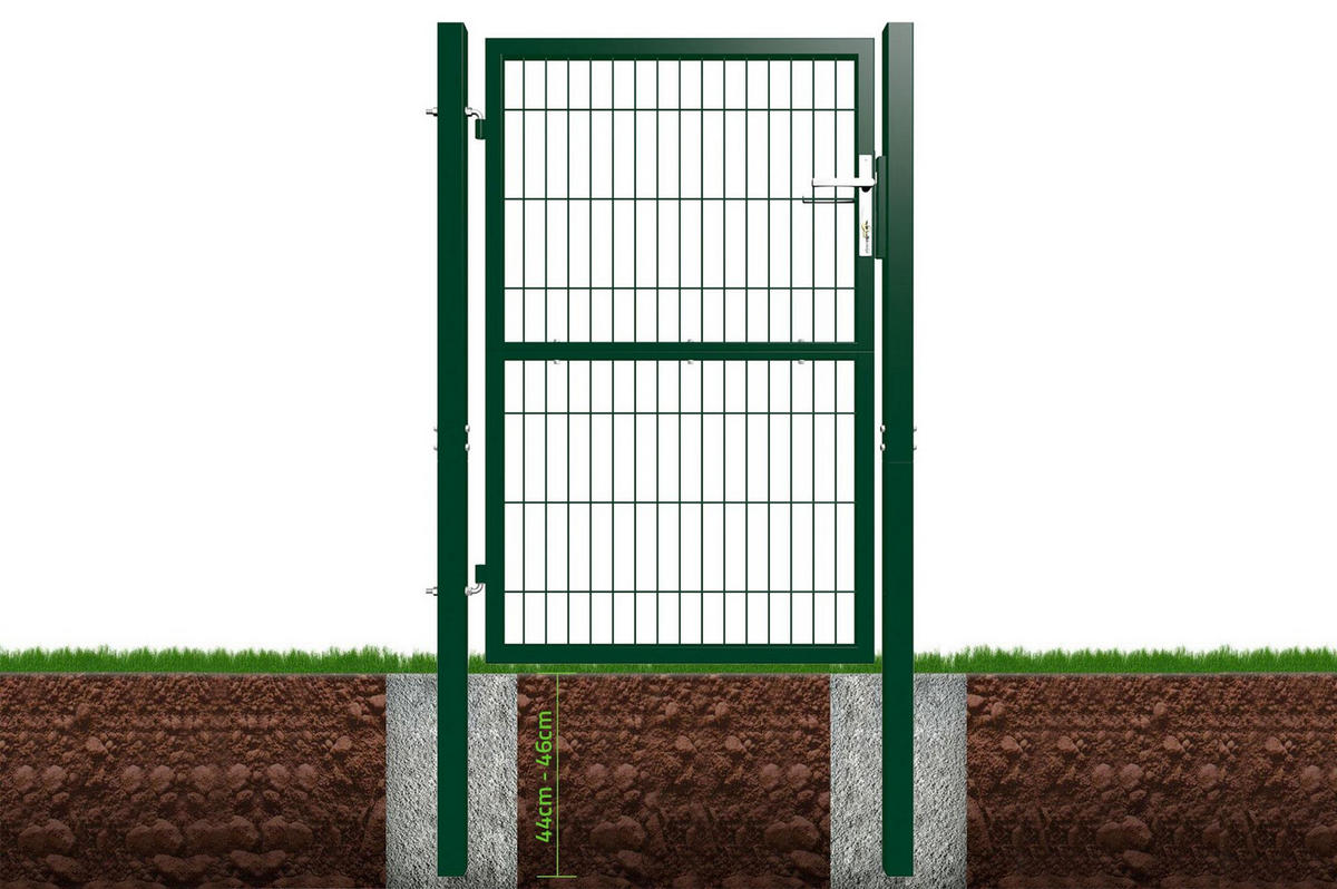 ZAUNTOR Razo grün 1m H.140cm Metall - Grün, Metall (106/146cm) - Casanoov