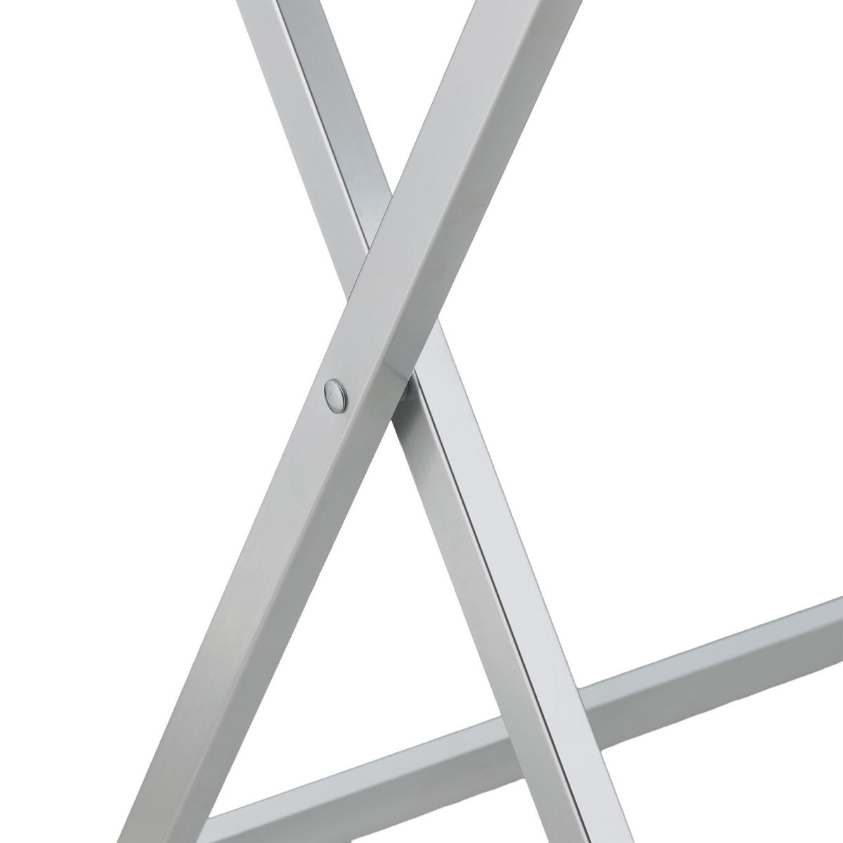 KLAPPTISCH - Silberfarben, Metall (47.5/50/59.5cm) - Relaxdays