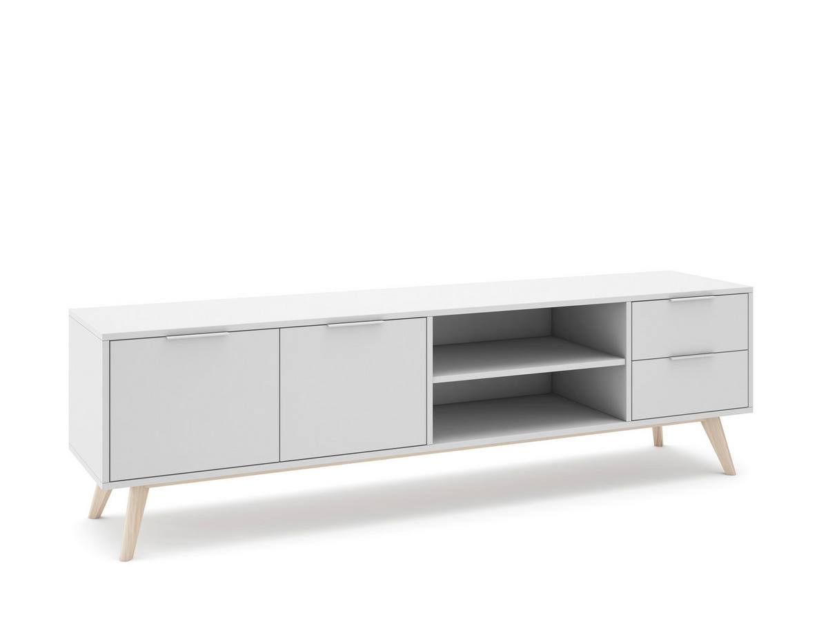 TV-STÄNDER Campus Weiß 180/40/53 cm - Weiß, Holz (40/53/180cm) - Calicosy