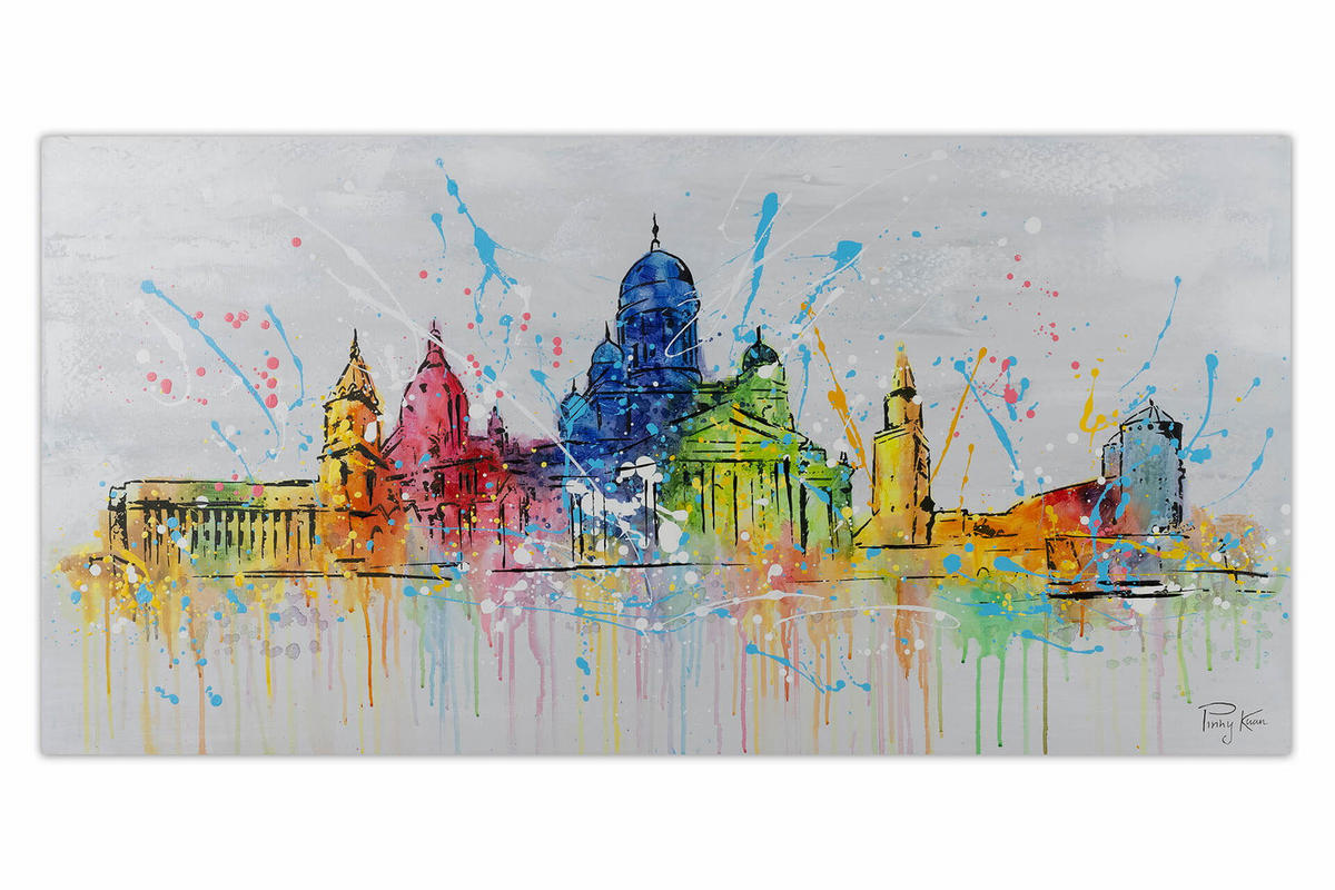 ACRYLBILD HANDGEMALT 120/60 cm - Multicolor, Holz/Textil (120/60cm) - KUNSTLOFT