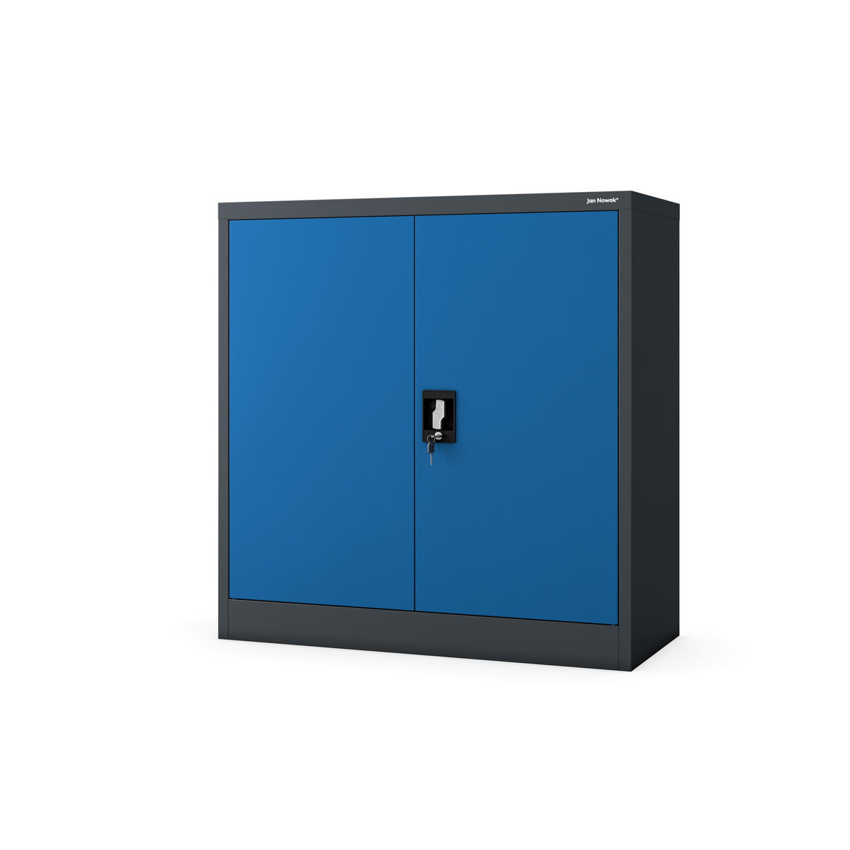 METALLSCHRANK BEATA - Blau/Anthrazit, Metall (90/93/40cm) - Jan Nowak