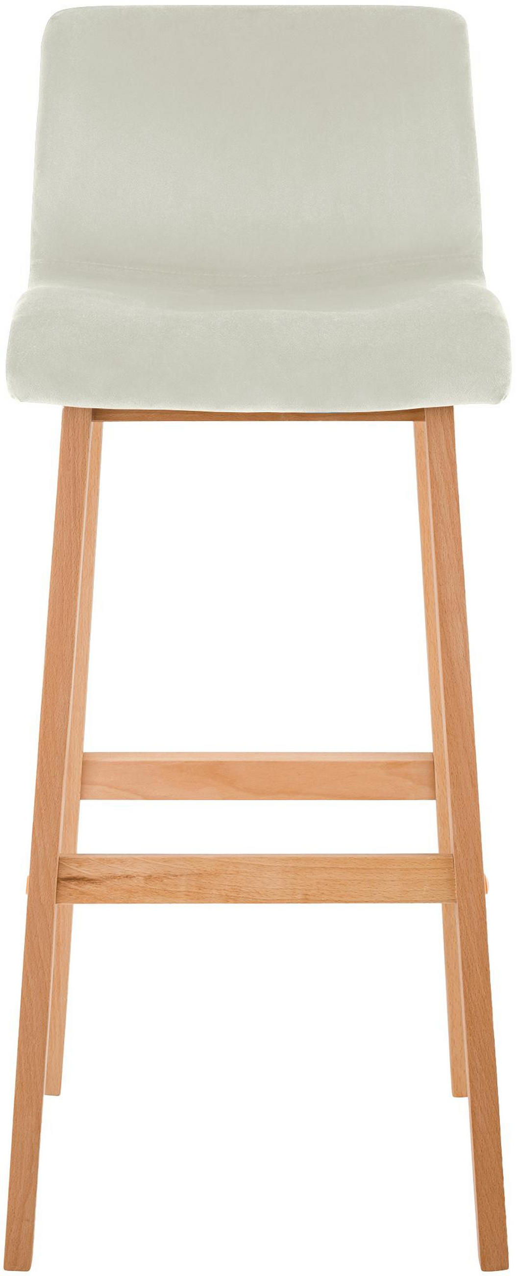 BARHOCKER Tenar Samt Creme Braun - Creme, Textil (41/101/46cm) - DELUKE