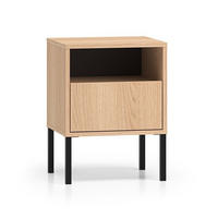 NACHTTISCH Paige Holz und Schwarz - Schwarz, Holzwerkstoff (40/53/34cm) - Petits-meubles