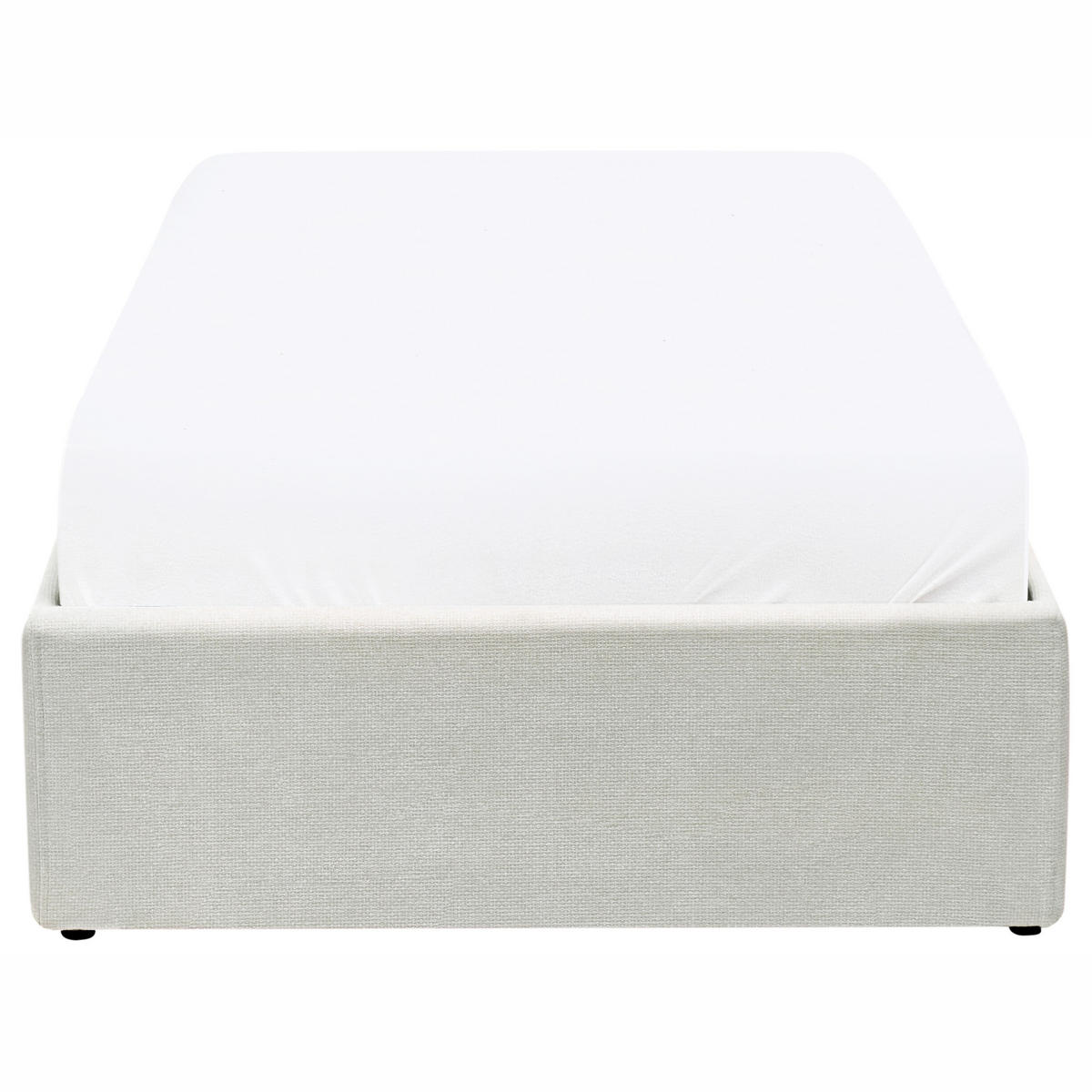 POLSTERBETT Beige 90/200 cm Dinan - Beige, Holz/Textil (90/200cm) - Beliani