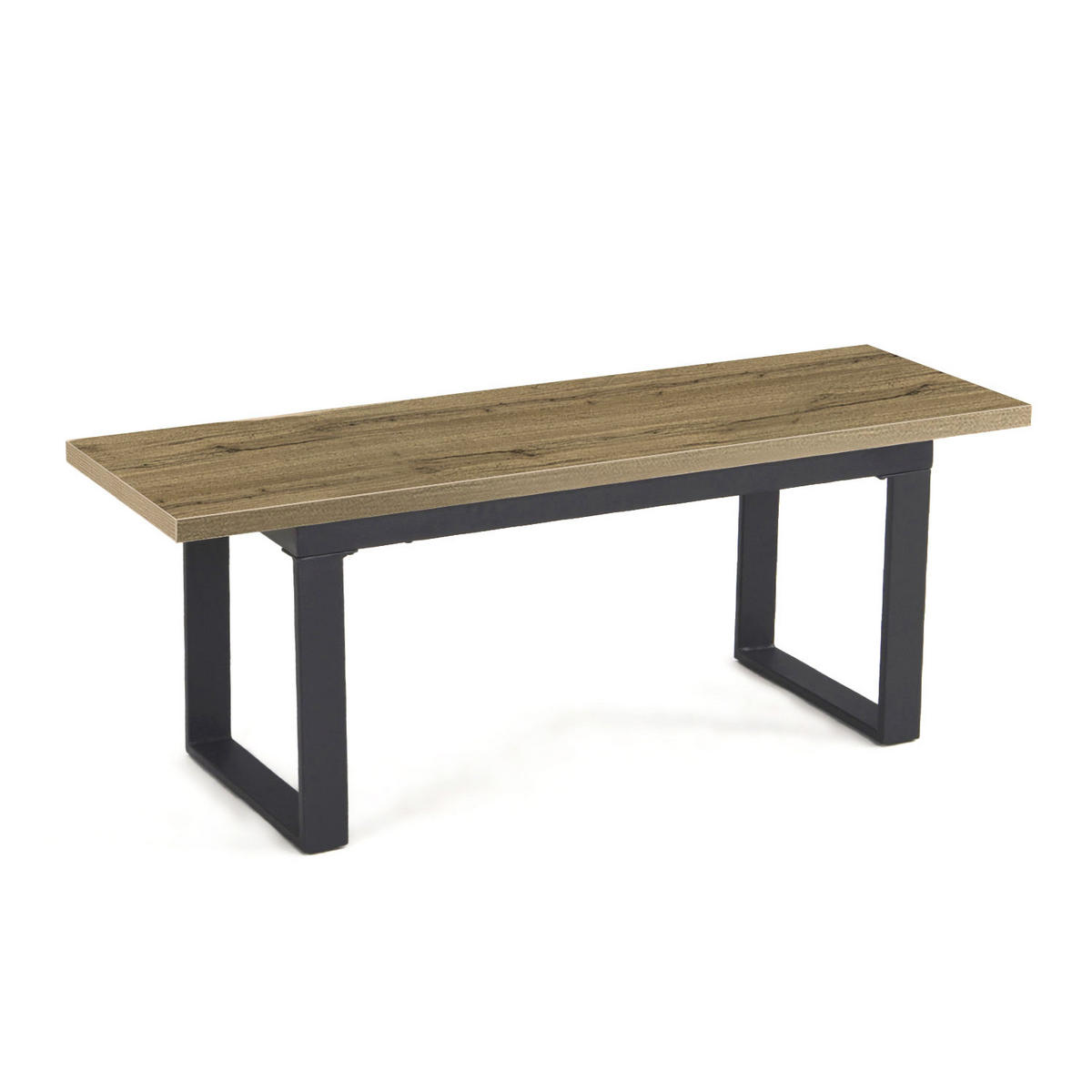 SITZBANK LEA Eiche, 120/40/45 cm - Eichefarben/Anthrazit, Holzwerkstoff/Metall (120/45/40cm) - B&D Home