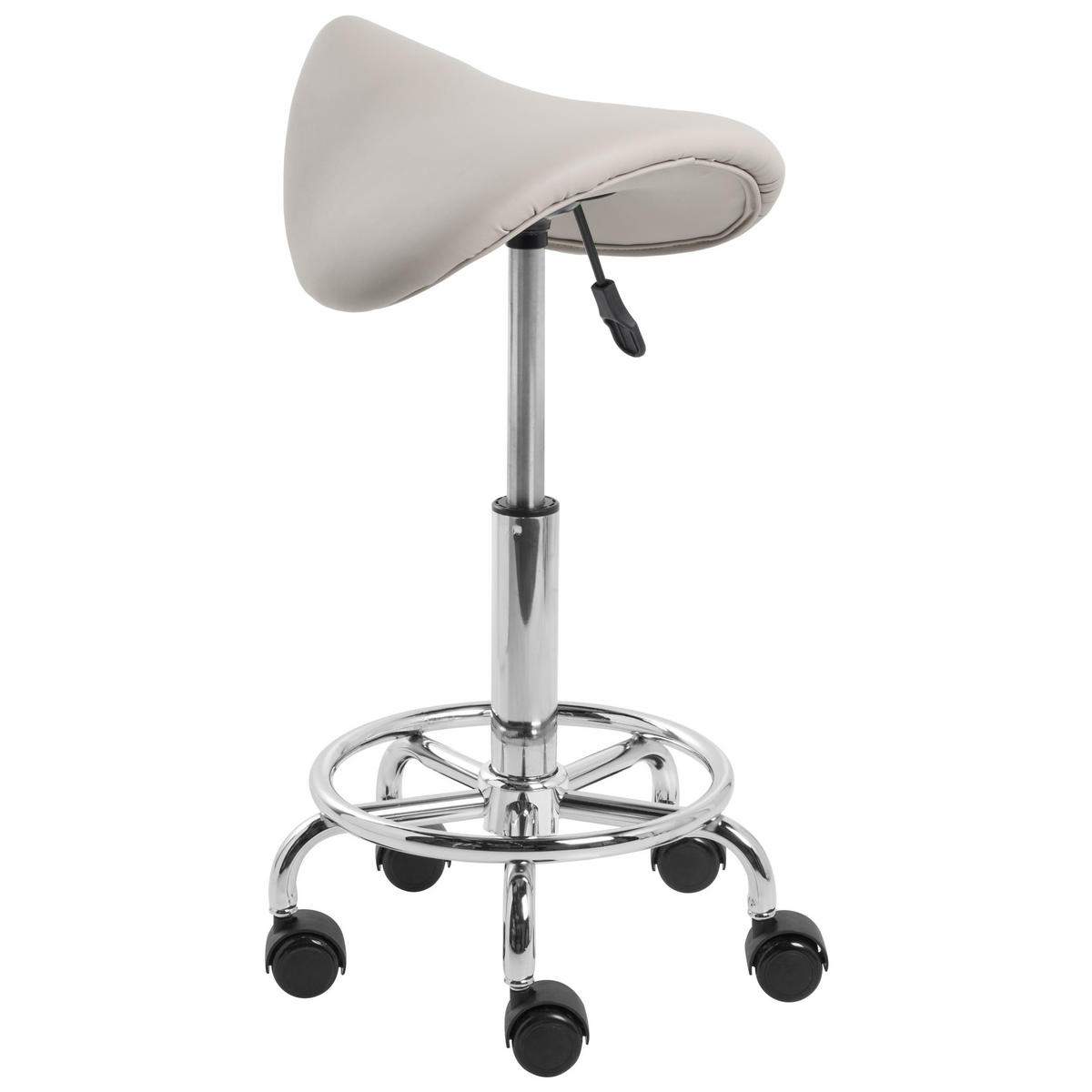 DREHHOCKER Kunstleder Taupe Dumont - Taupe, Kunststoff (38/53/38cm) - Beliani