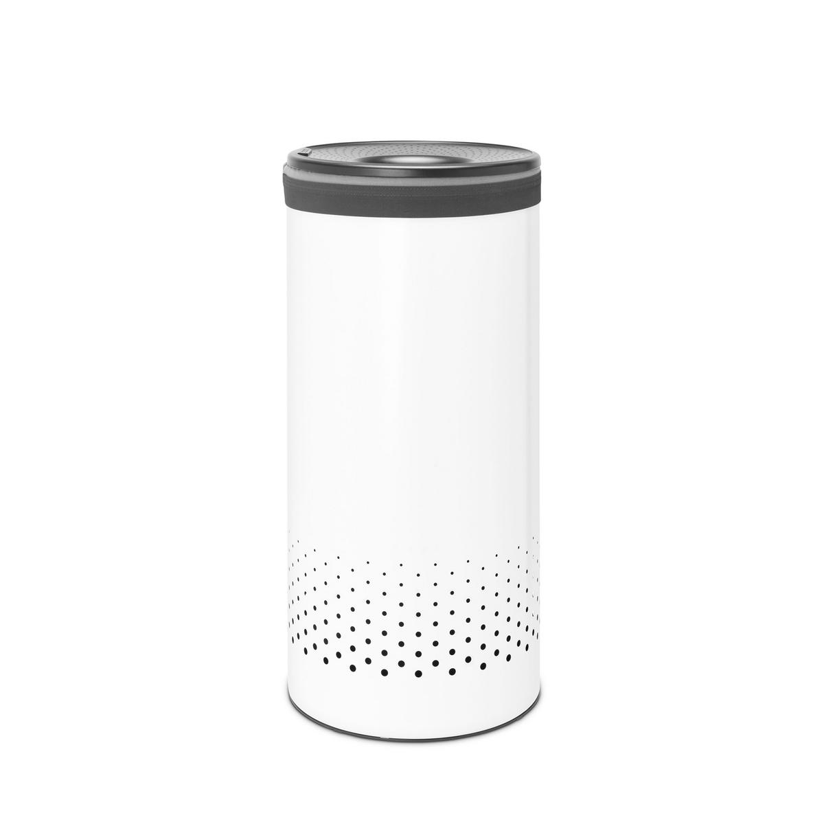 WÄSCHEBOX, White / Dark Grey, 35 L - Weiß, Metall (30/63.5/30cm) - Brabantia