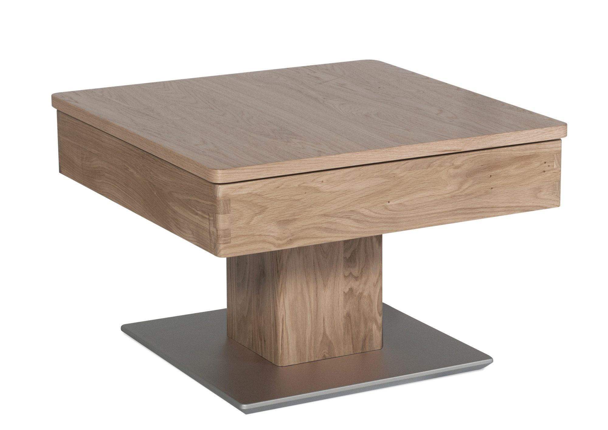FUNKTIONSTISCH Celene 67x67x43 höhenverstellbar;diagonal verschiebbar Wildeiche Bianco - Braun, Holz (67/67/43cm) - 58aufmkessel