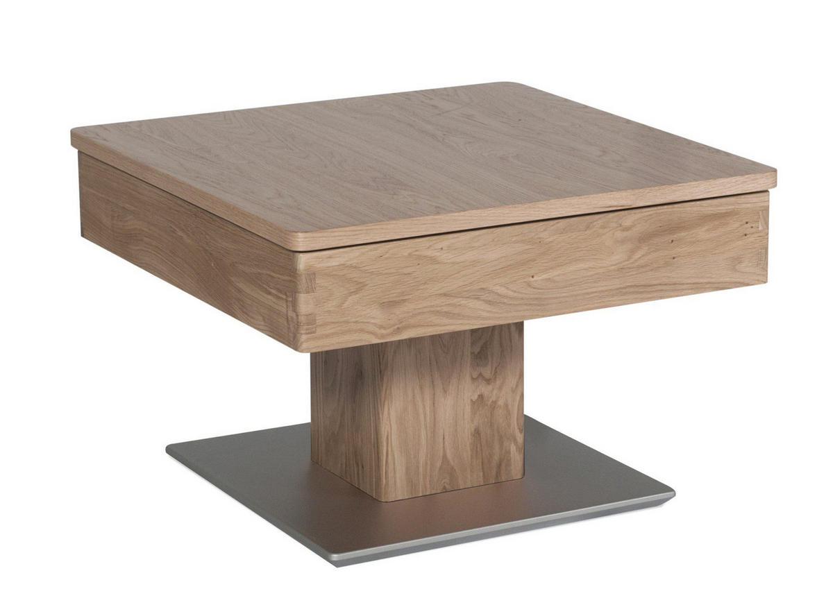 FUNKTIONSTISCH Celene 67x67x43 höhenverstellbar;diagonal verschiebbar Wildeiche Bianco - Braun, Holz (67/67/43cm) - 58aufmkessel