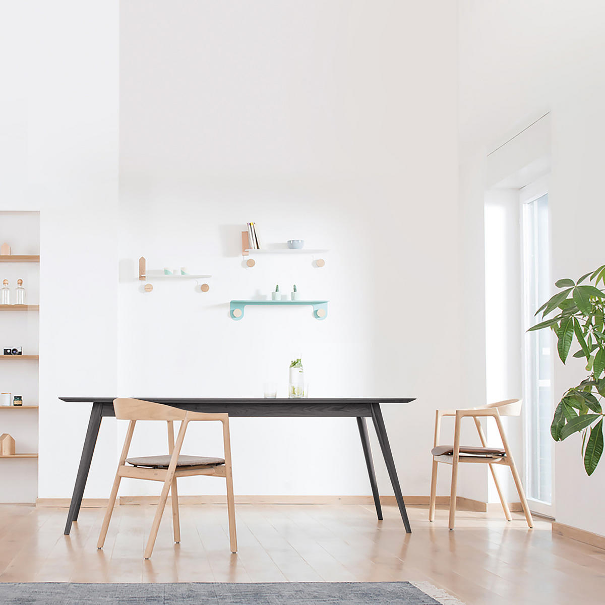 MASSIVER ESSTISCH - Massivholz - Eschefarben, Holz (90/200/75cm) - home24