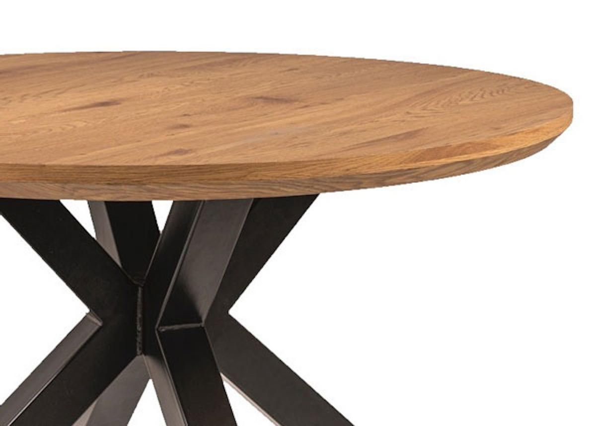 ESSTISCH Ritmo Eiche / schwarz 120 / 120 / 75cm - Schwarz/Braun, Holz/Holzwerkstoff (120/120/75cm) - Feldmann-Wohnen