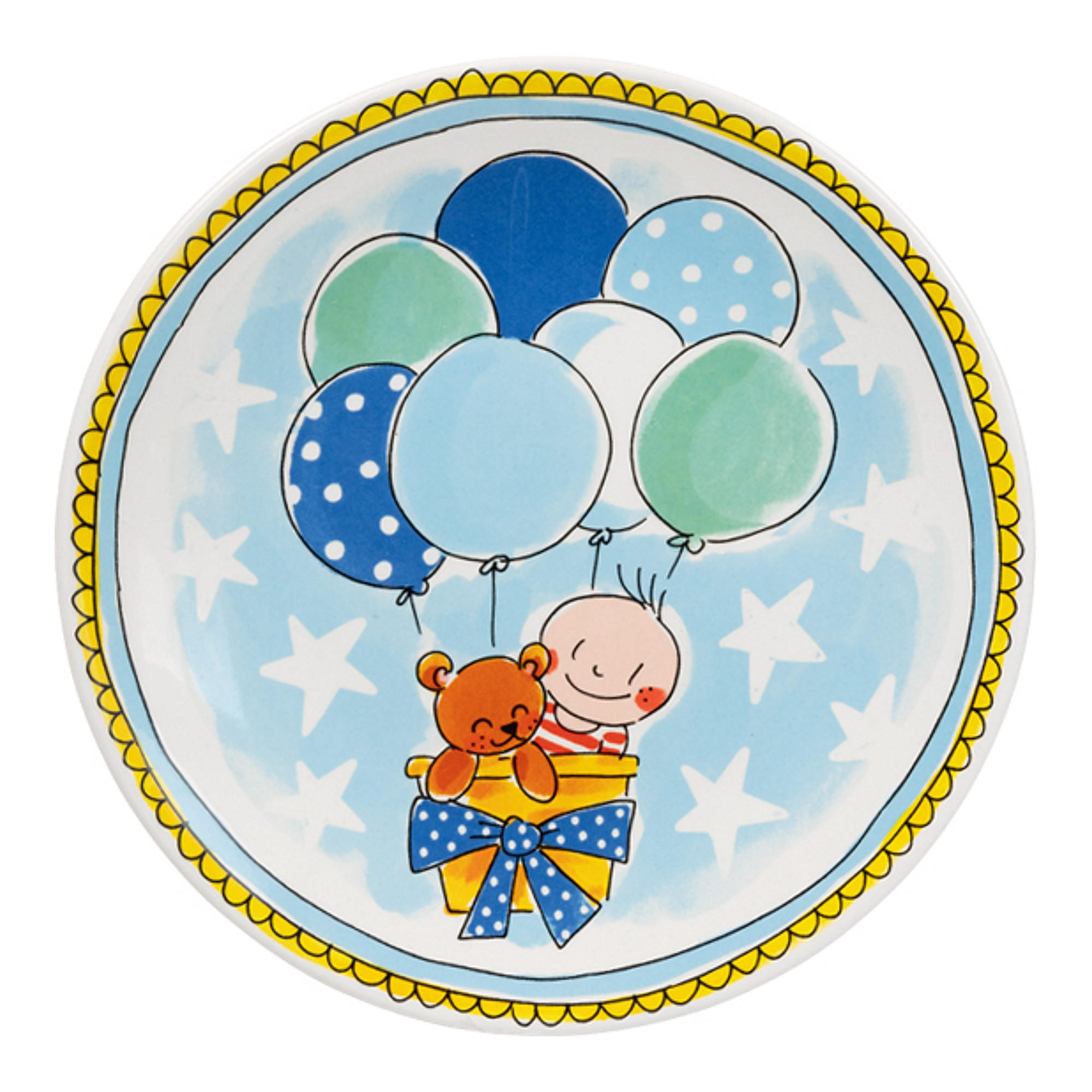 FRÜHSTÜCKSTELLER Es ist ein Junge in Bunt - 22cm - Multicolor, Keramik (21.8/21.8/2.5cm) - Blond Amsterdam
