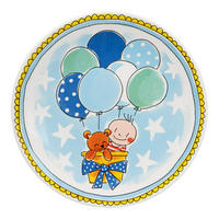 FRÜHSTÜCKSTELLER Es ist ein Junge in Bunt - 22cm - Multicolor, Keramik (21.8/21.8/2.5cm) - Blond Amsterdam