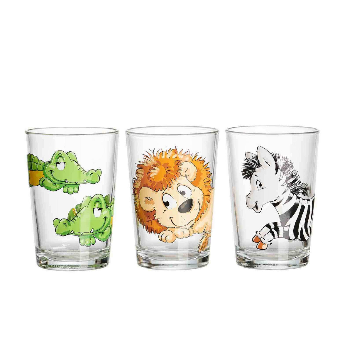 KINDERGLÄSER Dschungel/Wald/Zoo bunt 205 ml 9er Set - Multicolor, Glas (0.205L) - Ritzenhoff Breker