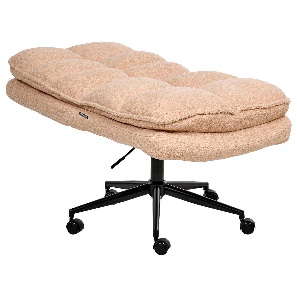 BÜROSTUHL Bouclé Pfirsichrosa Addison - Pink, Textil (56/98/64cm) - Beliani