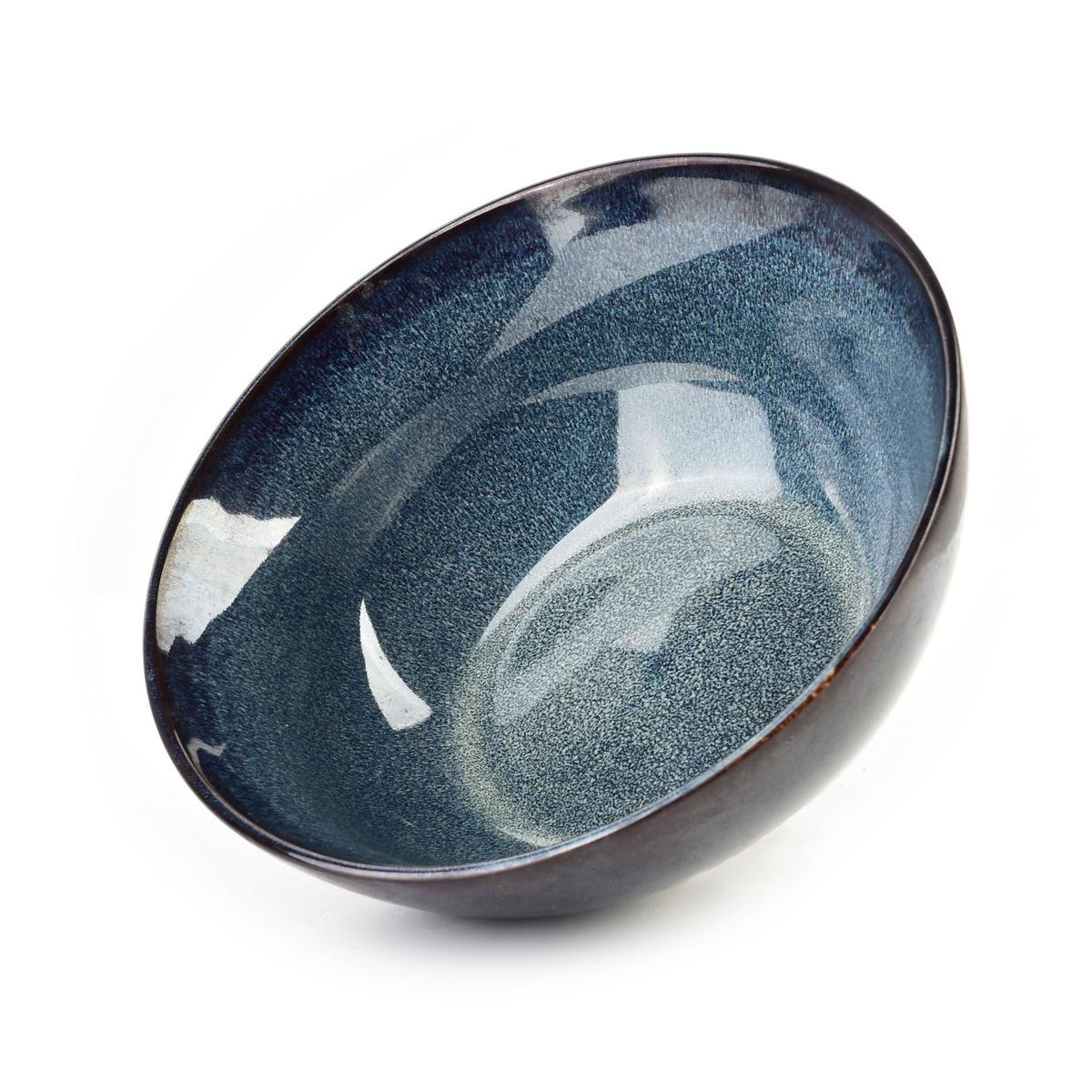 SCHALE Basic Nature Blau 16/16/6 cm Keramik - Dunkelblau, Keramik (16cm) - Mondex