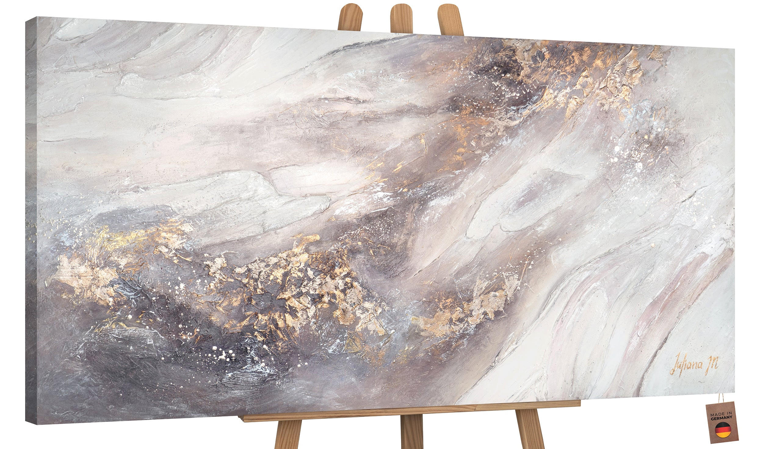GEMÄLDE Relax auf Keilrahmen 140x70 cm - Lila, Holz (140/70cm) - YS-art gallery