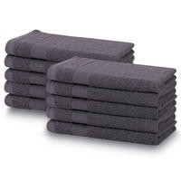 GÄSTETÜCHER, 10er-Set, 30x50 cm, 100% Baumwolle, Grau - Anthrazit, Textil (30/50cm) - Zollner