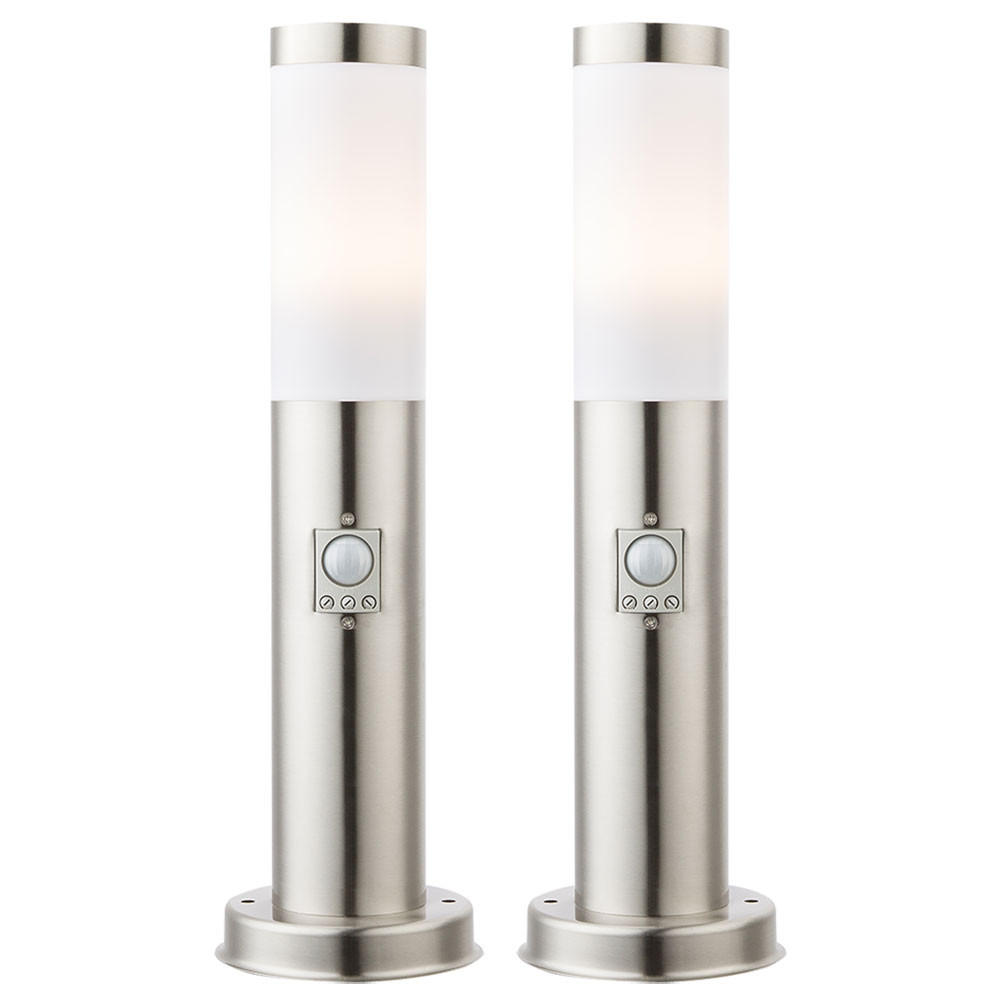 WEGELEUCHTE Edelstahl Anthrazit 2er Set - Anthrazit, Metall (12.7/12.7/45cm)