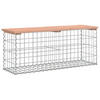 GARTENBANK Gabionen BIKS aus Stahl | 103x31,5x42cm Massivholz Douglasie - Rotbraun, Metall (103/42/31.5cm) - DELUKE