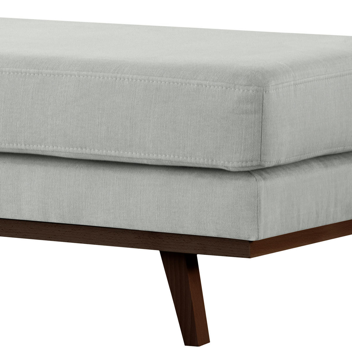 HOCKERBANK - Buchefarben/Grau, Buchenholz/Textil (180/43/81cm) - home24