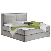 BOXSPRINGBETT mit Kopfteil - Premium - Grau, Textil (180/220cm) - home24