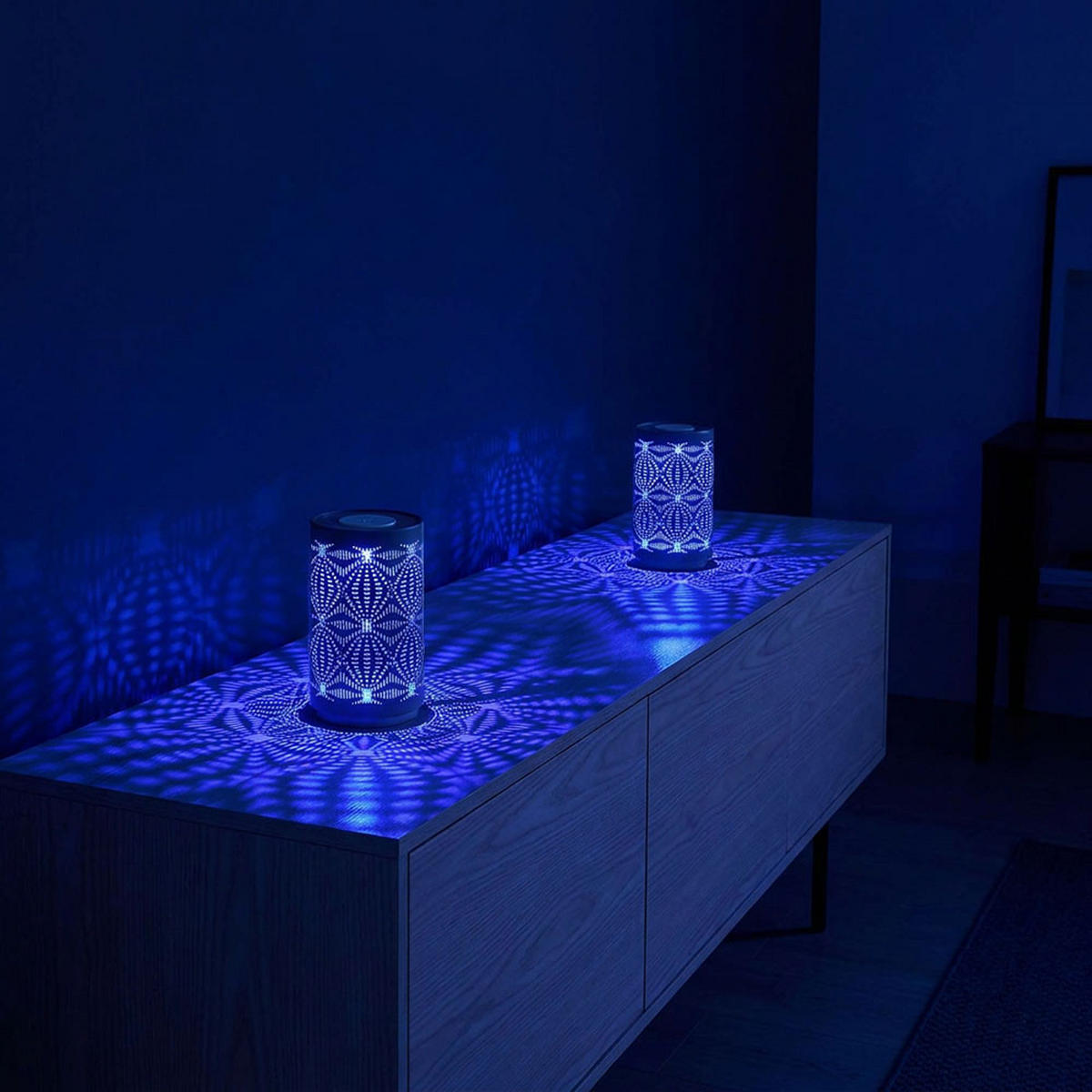 2X LED TISCHLEUCHTE Grau mit Touch-Funktion - Grau, Metall (8/8/14cm) - Globo Lighting