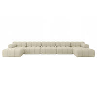 WOHNLANDSCHAFT modulares Sofa Tesso-U3 - 475x160x70 cm Beige Bouclé - Beige, Holzwerkstoff/Textil (475/70/160cm) - ALTDECOR