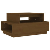 COUCHTISCH Honigbraun 80x55x40,5 cm Massivholz Kiefer - Braun, Holz (80/55/40.5cm) - furnicato