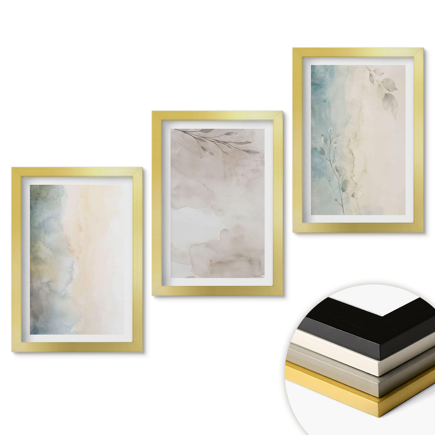 ArtPrintCave Wandbilder Gold 20x30 cm