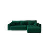 ECKSOFA mit Schlaffunktion MILO R Monolith 37 Rechts - Grün, Textil (280/175cm) - Bedante