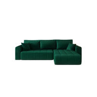ECKSOFA mit Schlaffunktion MILO R Monolith 37 Rechts - Grün, Textil (280/175cm) - Bedante