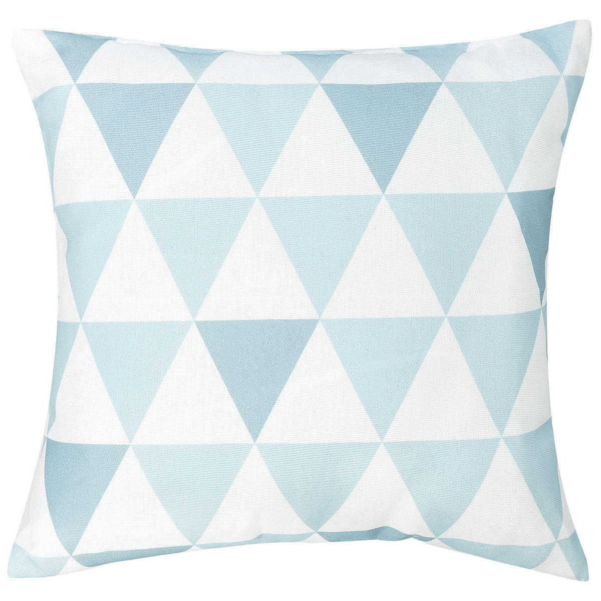 GARTENKISSEN 2er-Set Dreiecke blau/weiß 40/40 cm Trifos - Hellblau, Textil (40/40cm) - Beliani