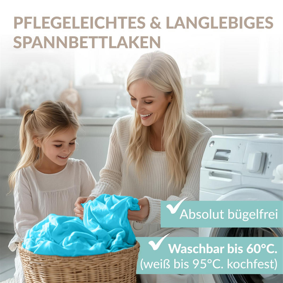 JERSEY-SPANNBETTTUCH 180x200 - 200x200 Große Bettlaken aus 100% Baumwolle, Spannbettlaken Laken Uni Türkis - Türkis, Textil (200/200cm) - Carpe Sonno