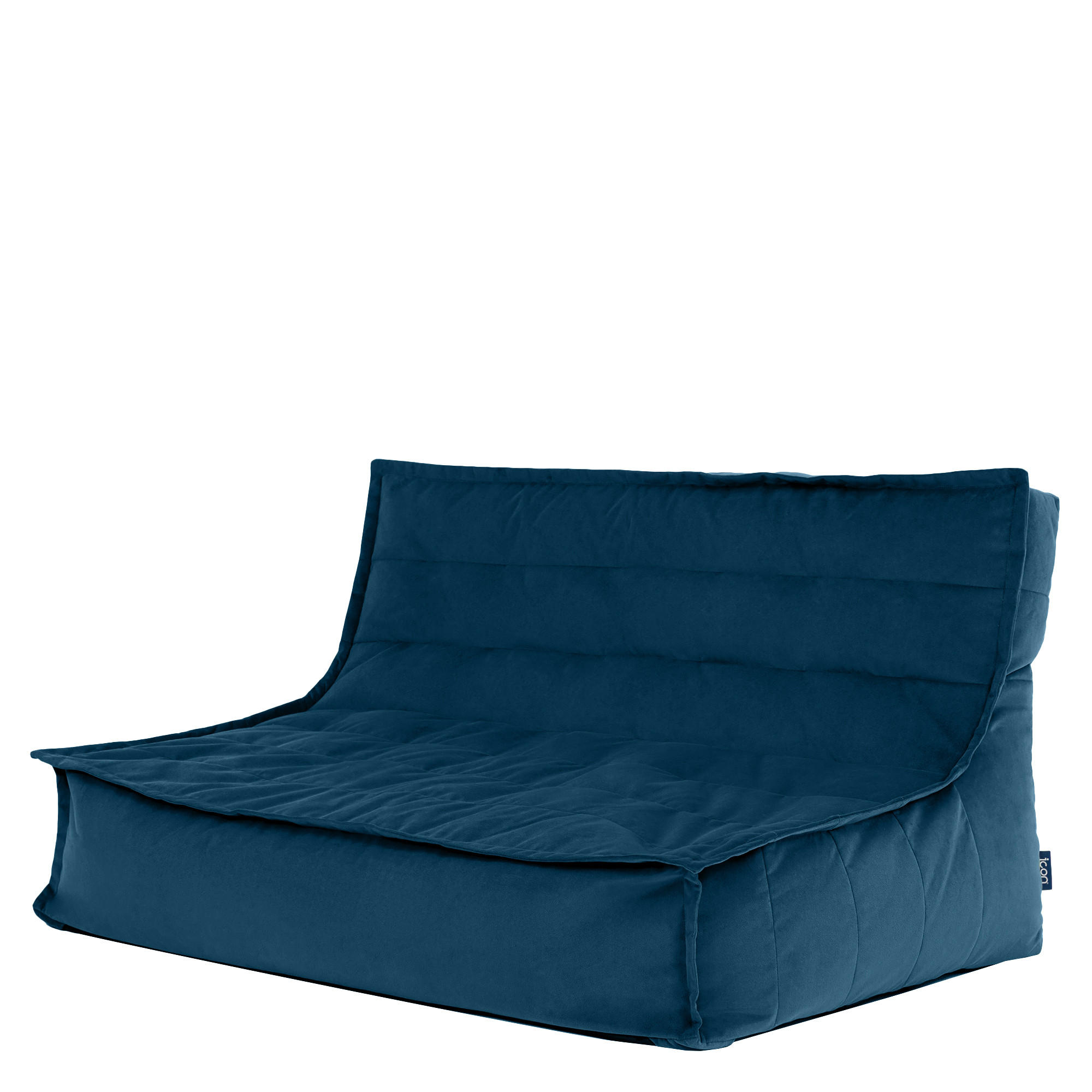 SITZSACK Sofa Kota aus Samt - Dunkelblau, Textil (140/72/100cm) - icon