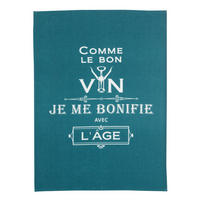 GESCHIRRTUCH Message Comme le bon vin pfau 50 x 70 cm - Blau, Textil (70/50cm) - Winkler
