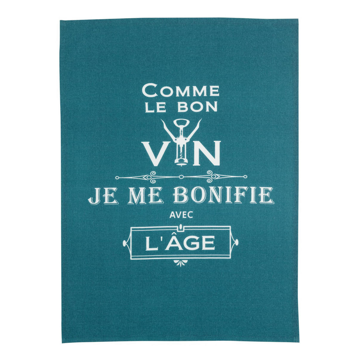GESCHIRRTUCH Message Comme le bon vin pfau 50 x 70 cm - Blau, Textil (70/50cm) - Winkler