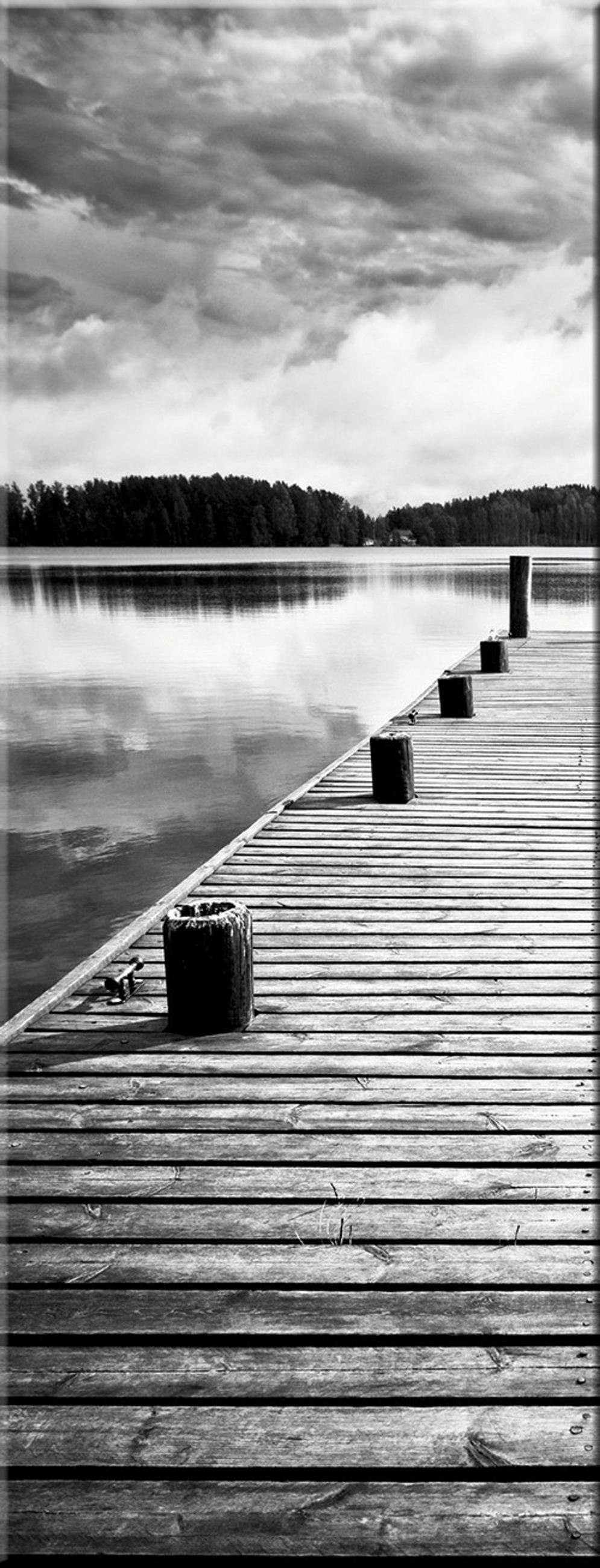 GLASBILD 30x80 cm Steg - Weiß, Glas (30/80cm) - artissimo