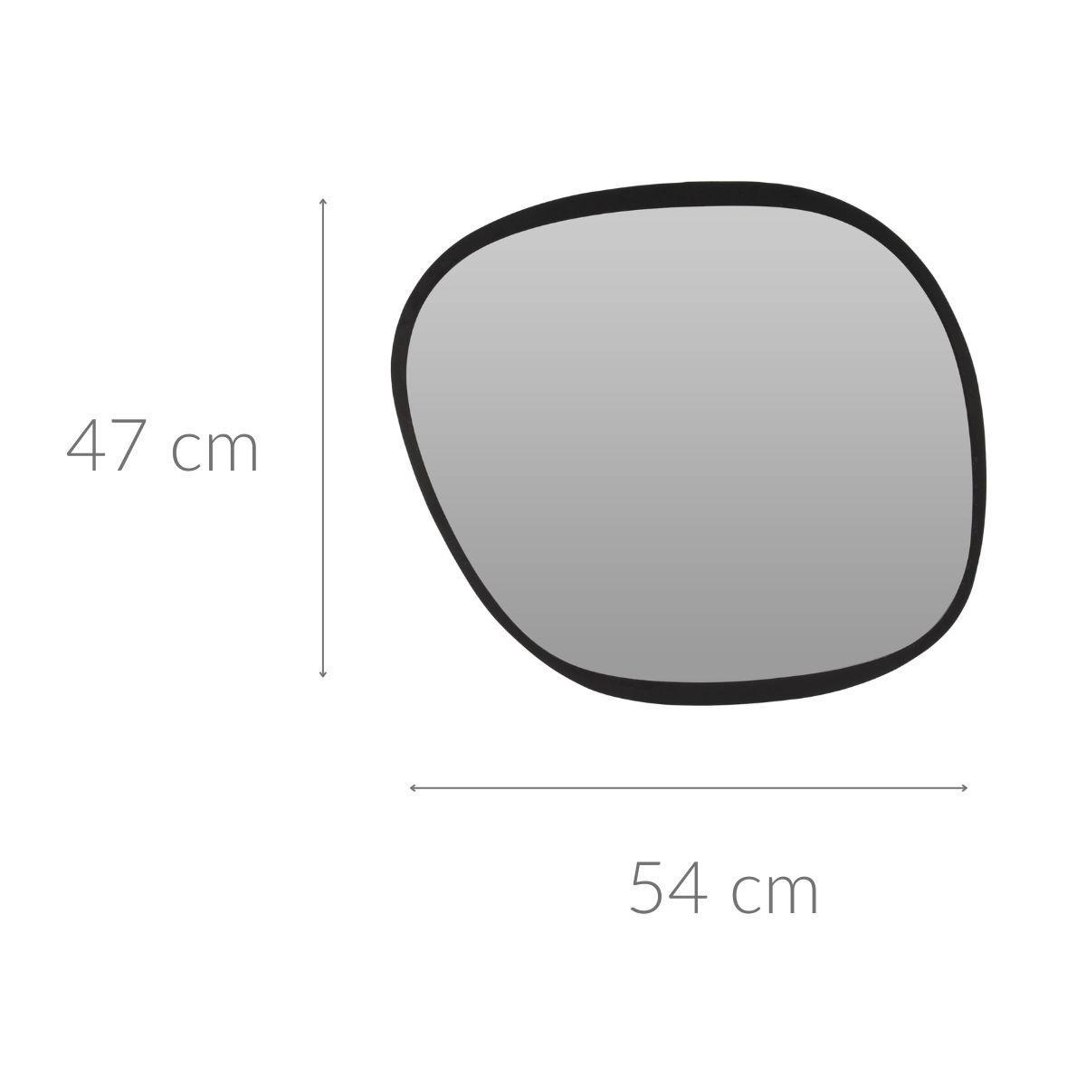 SPIEGEL in origineller Form 54/0,6/47 cm - Schwarz, Glas (0.6/47/54cm) - Home Styling Collection