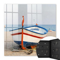 SCHLÜSSELBOX Schwarz 30x30 cm- Türöffnung nach rechts - Sommerkreuzfahrt - Gelb, Metall (30/30/5cm) - TULUP
