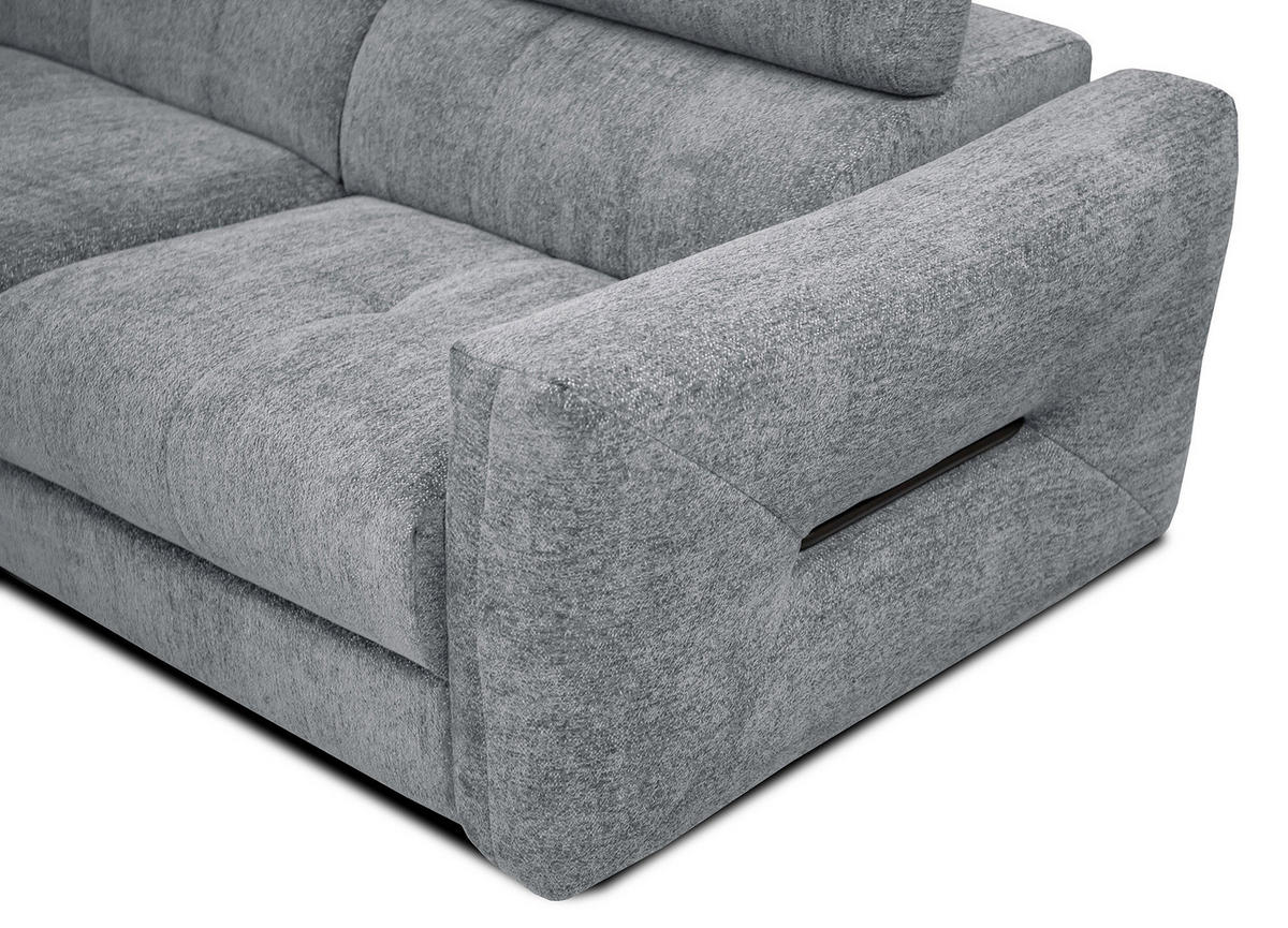 ECKSOFA CALVERA 5-Sitzer, grau - Grau, Holzwerkstoff/Textil (239/298cm) - Courtois Laville