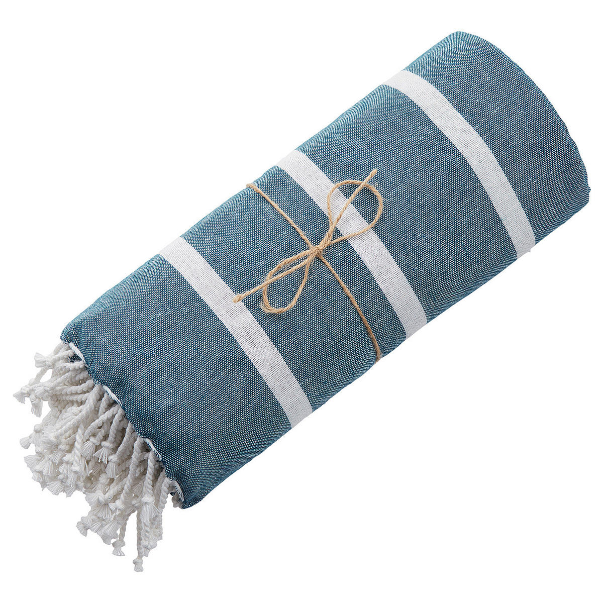 STRANDTUCH Surfside - Blau/Weiß, Textil (200/180cm) - Butlers