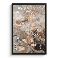GERAHMTES BILD Mandelblüte - Kunst - Van Gogh - Beige - Abstrakt 40x60 cm - Braun, Papier (40/60cm) - MuchoWow
