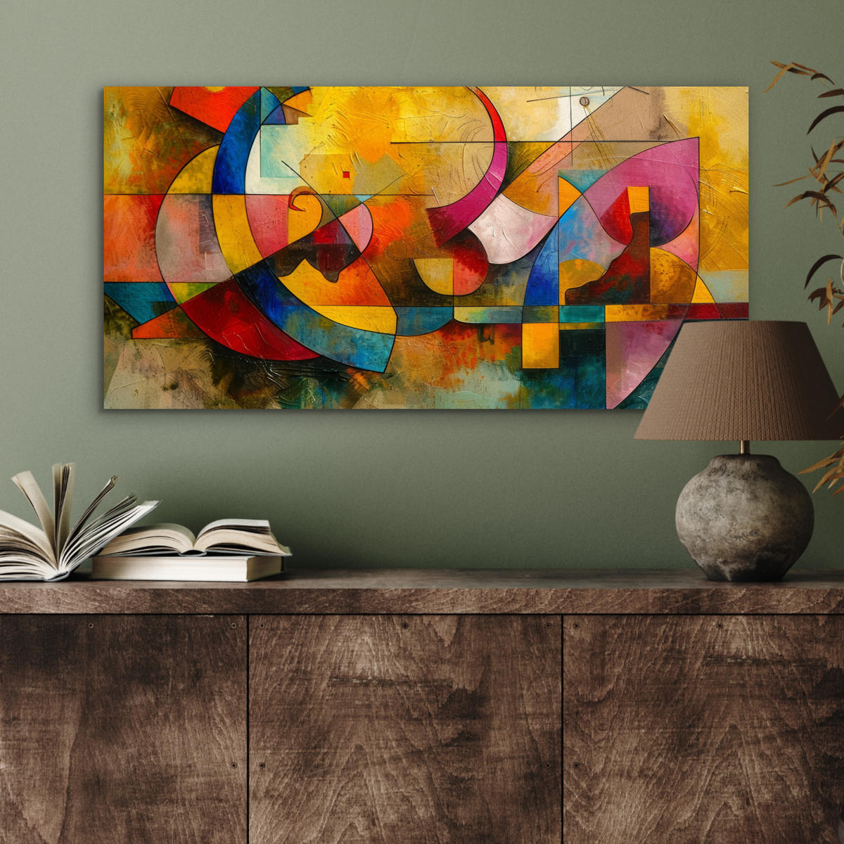 KOVOVÝ OBRAZ Umenie - abstraktné - moderné 80x40 cm - žltá, kov (80/40cm) - MuchoWow