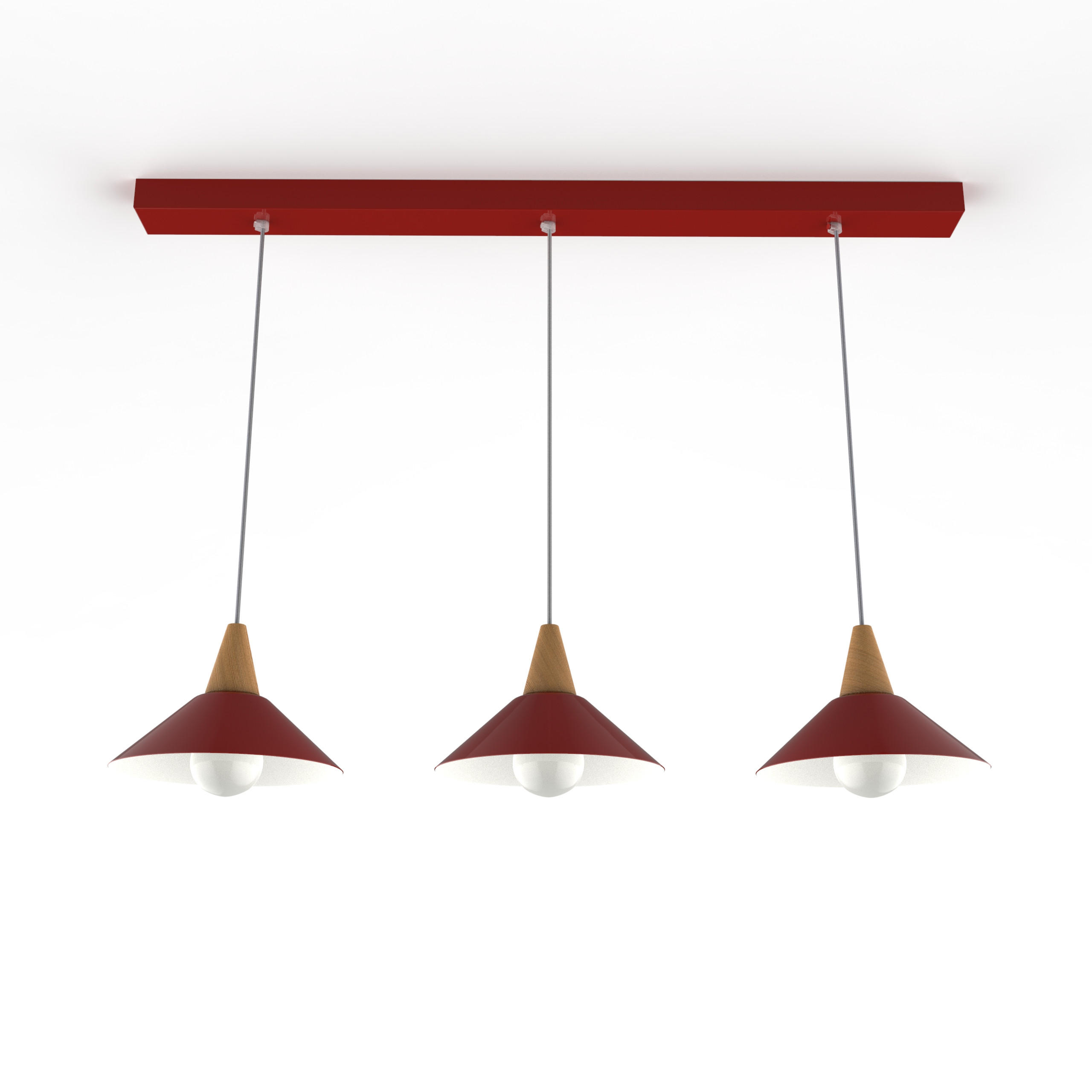 HÄNGELEUCHTE - Rot, Metall (25/100/16cm) - Lumicom